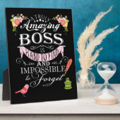 Phantastischer Chef danke Fotoplatte (Seite)