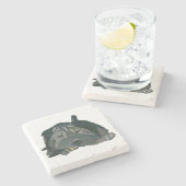 Phantastischer chinesischer Shar Pei-Untersetzer Steinuntersetzer (Seitenansicht)