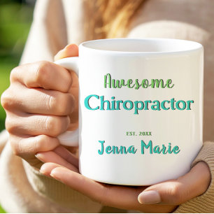 Phantastischer Chiropraktiker Aquamarines Grünes D Kaffeetasse