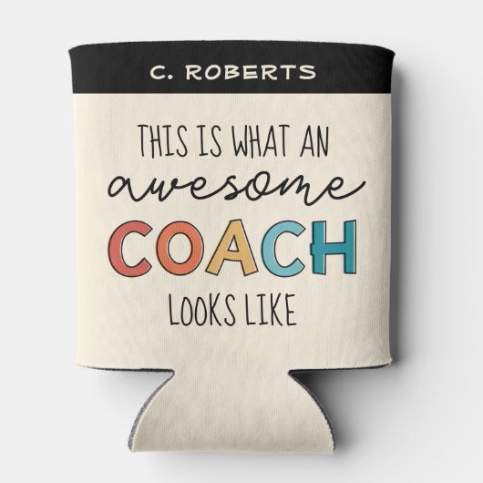 Phantastischer Coach | Personalisiert Best Coach G Dosenkühler (Rückseite)