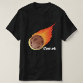 Phantastischer Comet mit Feuer l Universe Black T-Shirt (Design vorne)
