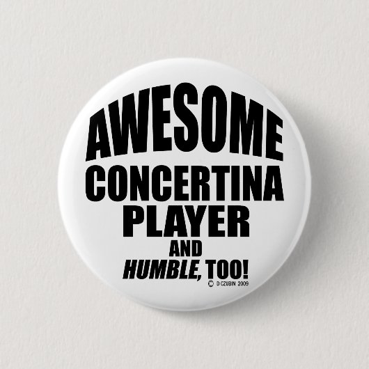 Phantastischer Concertina-Spieler Button (Vorderseite)