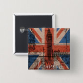 Phantastischer cooler angesagter alter Holzgrunge  Button (Vorne & Hinten)