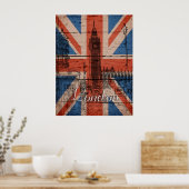 Phantastischer cooler angesagter alter Holzgrunge  Poster (Küche)