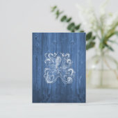 phantastischer cooler antiker Effekt Weißer Oktopu Postkarte (Stehend Vorderseite)