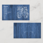 phantastischer cooler antiker Effekt Weißer Oktopu Visitenkarte (Vorne/Hinten)