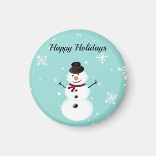 Phantastischer, Cooler, Blue Christmas Snowman But Magnet