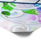 Phantastischer cooler kreisförmiger Piano-Lichteff Poster (Ecke)