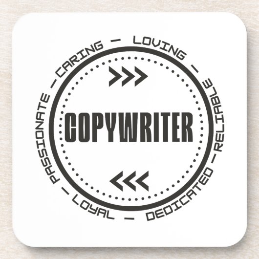 Phantastischer Copywriter Getränkeuntersetzer (Vorderseite)