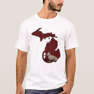 Phantastischer Coyote Wolf Jagd Jäger Karte Gesche T-Shirt