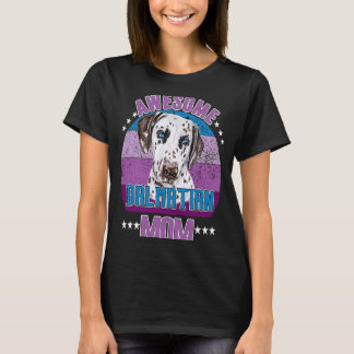 Phantastischer Dalmatiner Mama Retro Sonnenunterga T-Shirt