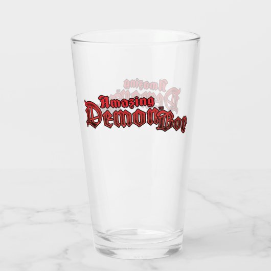 Phantastischer Dämonenjunge  Glas (Rückseite)