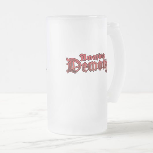 Phantastischer Dämonenjunge  Mattglas Bierglas (VorderseiteRechts)