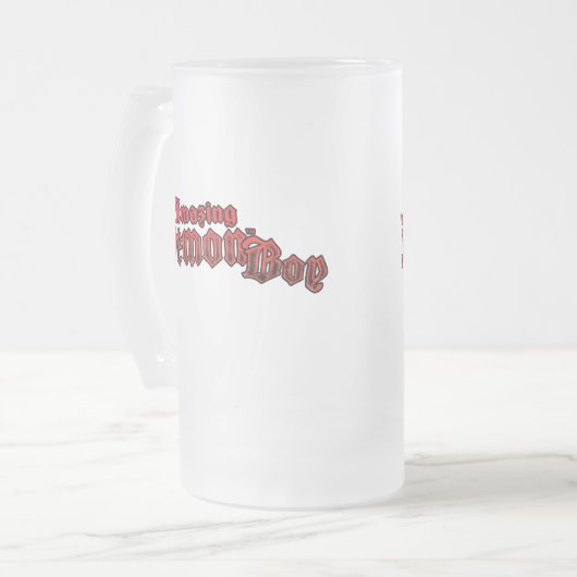 Phantastischer Dämonenjunge Mattglas Bierglas (Vorderseite Links)