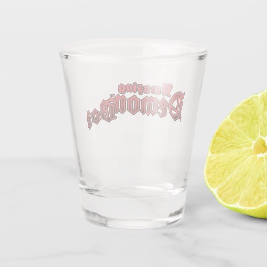 Phantastischer Dämonenjunge  Schnapsglas (Rückseite)