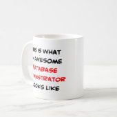 phantastischer Datenbankadministrator Kaffeetasse (Vorderseite Links)