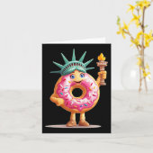 Phantastischer Donut mit Freiheitsstatue für Junge Karte (Gelbe Blume)
