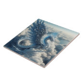 Phantastischer Drache umgeben von Wolken Fliese (Seite)