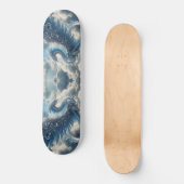 Phantastischer Drache umgeben von Wolken Skateboard (Vorderseite)