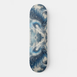 Phantastischer Drache umgeben von Wolken Skateboard