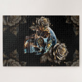 Phantastischer, dunkler Steampenschädel Puzzle (Horizontal)