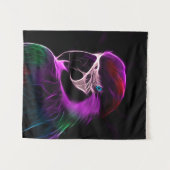 Phantastischer Effect Pflaume Glow Bird Wandteppich (Vorderseite (Horizontal))
