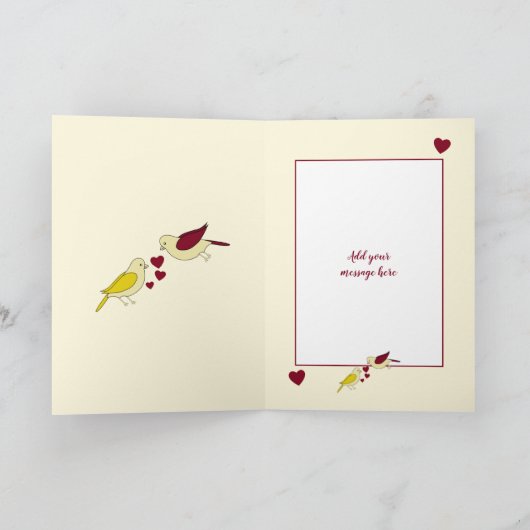 Phantastischer Ehemann Jubiläum gelb und rot Karte (Innenseite)