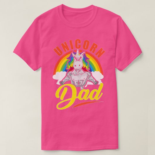Phantastischer Einhorn-Vater Coole Einhorn-Vater T-Shirt (Design vorne)