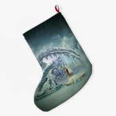 Phantastischer Eisdrache Großer Weihnachtsstrumpf (Rückseite (Hängend))