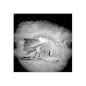 Phantastischer Eisdrache Gummistempel (Prägung)