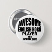 Phantastischer englischer Horn Player Button (Vorne & Hinten)