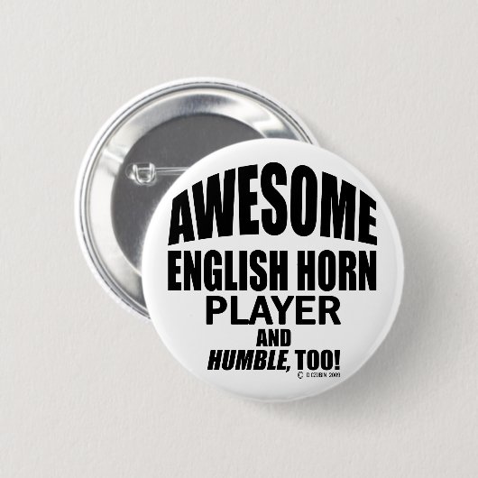 Phantastischer englischer Horn Player Button (Vorne & Hinten)