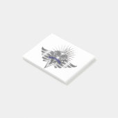 Phantastischer Fallschirmjäger mit kundenspezifisc Post-it Klebezettel (angewinkelt)