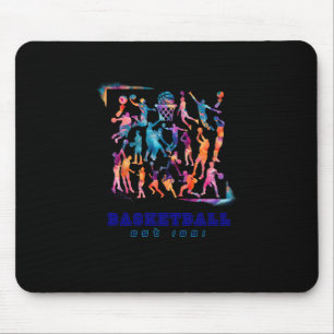 Phantastischer Farbabschlag Basketball Est 1891 De Mousepad