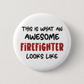 Phantastischer Feuerwehrmann Feuerwehrmann Button (Vorderseite)
