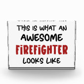 Phantastischer Feuerwehrmann Feuerwehrmann Fotoblock (Vorderseite)
