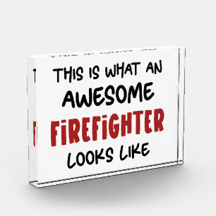 Phantastischer Feuerwehrmann Feuerwehrmann Fotoblock