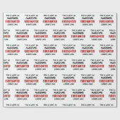 Phantastischer Feuerwehrmann Feuerwehrmann Geschenkpapier (Flach)