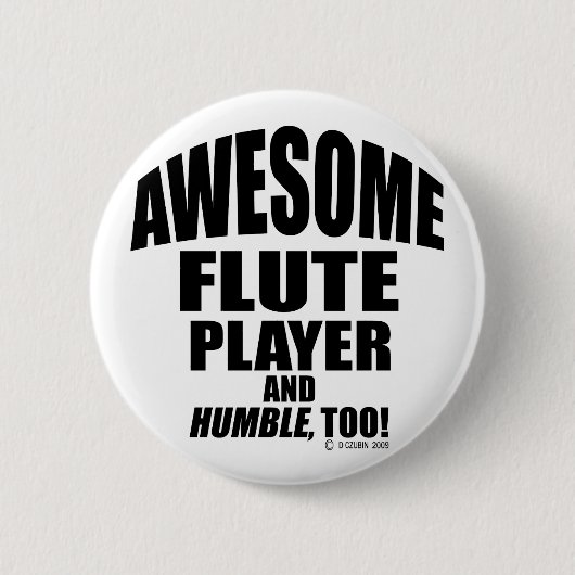 Phantastischer Flute-Player Button (Vorderseite)