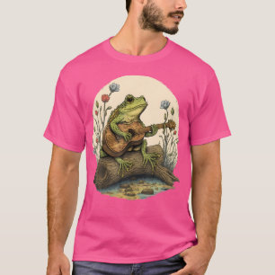 Phantastischer Frosch Gitarrenfrosch spielen Banjo T-Shirt