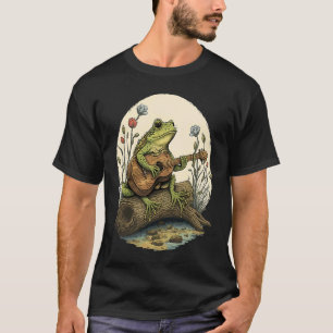 Phantastischer Frosch Gitarrenfrosch spielen Banjo T-Shirt