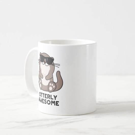 Phantastischer Funny Animal Otter Puff Kaffeetasse (Vorderseite Links)