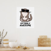 Phantastischer Funny Animal Otter Puff Poster (Küche)