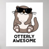 Phantastischer Funny Animal Otter Puff Poster (Vorne)