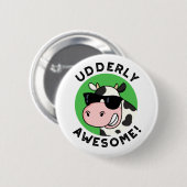 Phantastischer Funny Cow Puff Button (Vorne & Hinten)