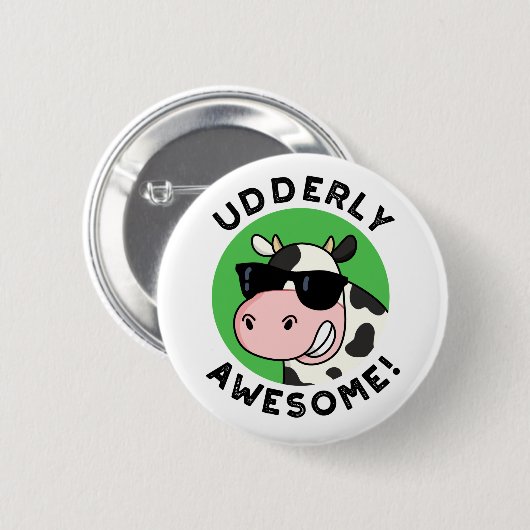 Phantastischer Funny Cow Puff Button (Vorne & Hinten)