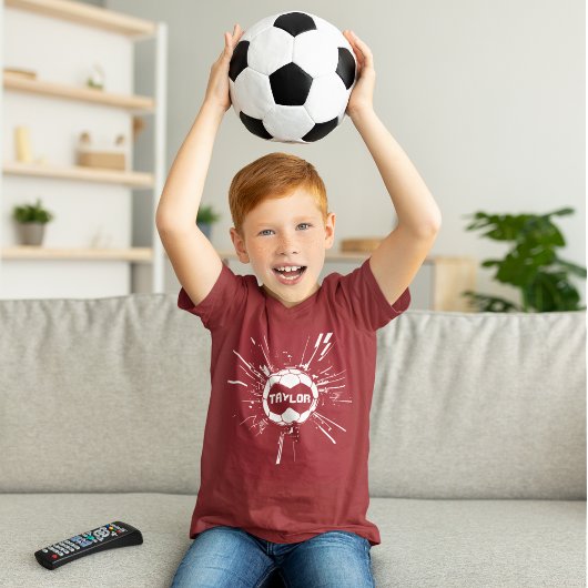 Phantastischer Fußball - Kids-Name auf Kinderfußba T-Shirt