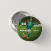 Phantastischer Fußballspieler Name und Foto hinzuf Button (Vorne & Hinten)