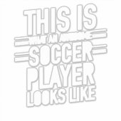 Phantastischer Fußballspieler sieht aus wie lustig Aufkleber (Vorderseite)