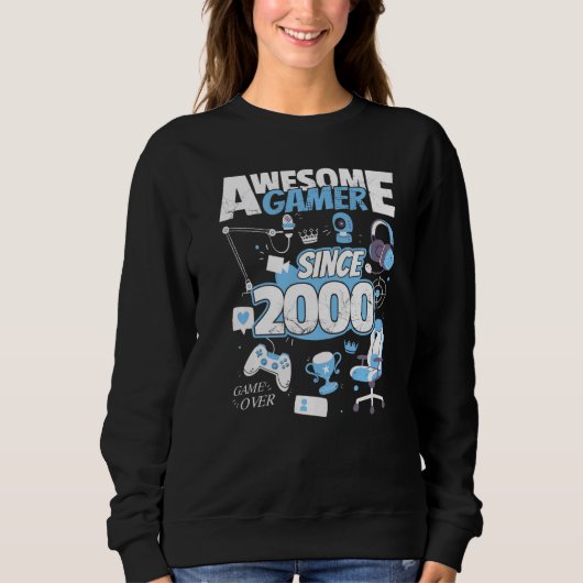 Phantastischer Gamer seit 2000, Boy Girl Gaming Se Sweatshirt (Vorderseite)